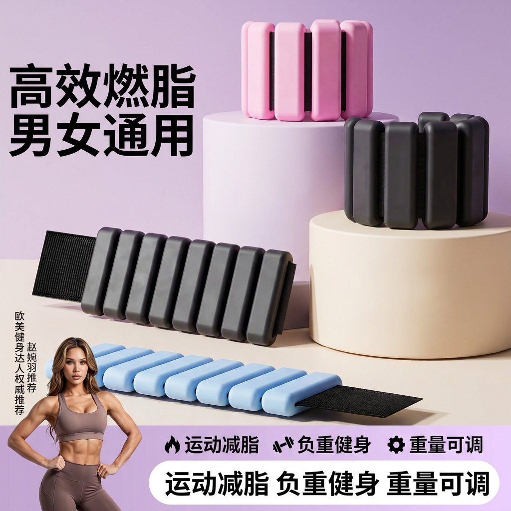 负重手环健身手臂可调节脚环隐形