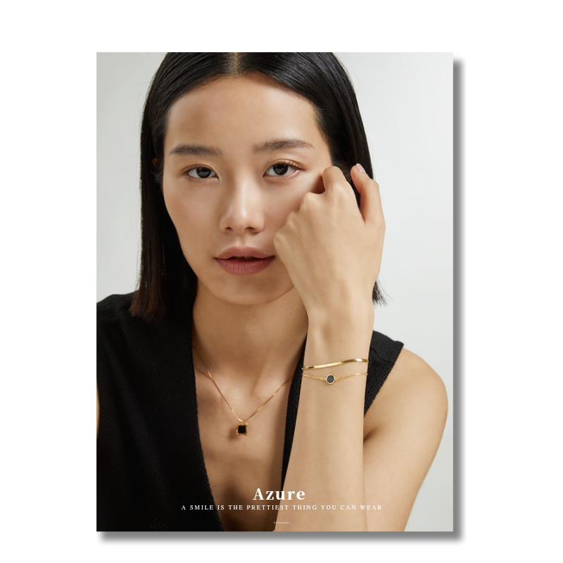 玛瑙双层叠带手链蛇骨链条设计ins风手饰手链轻奢小众精致高级感