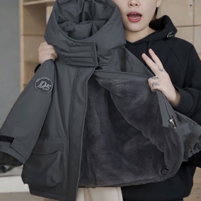 男童加绒派克服外套2025冬季新款