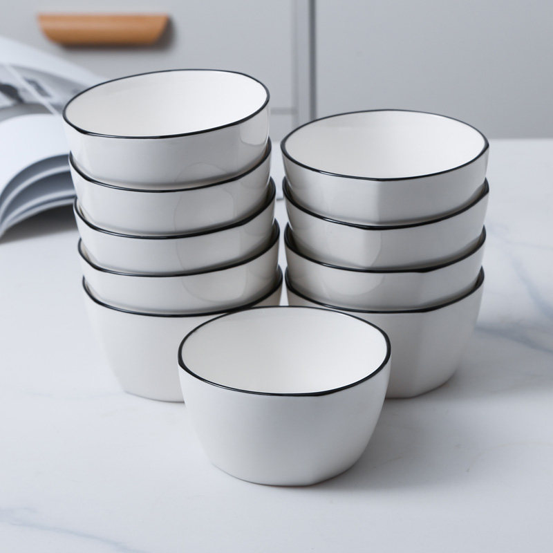 北欧风格创意陶瓷餐具家用米饭碗面碗单个大饭碗个性汤碗网红INS