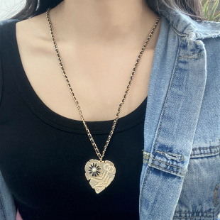 奥米迪奥双C字母毛衣链项链麦穗雏菊小香风长款叠戴酷百搭配饰女