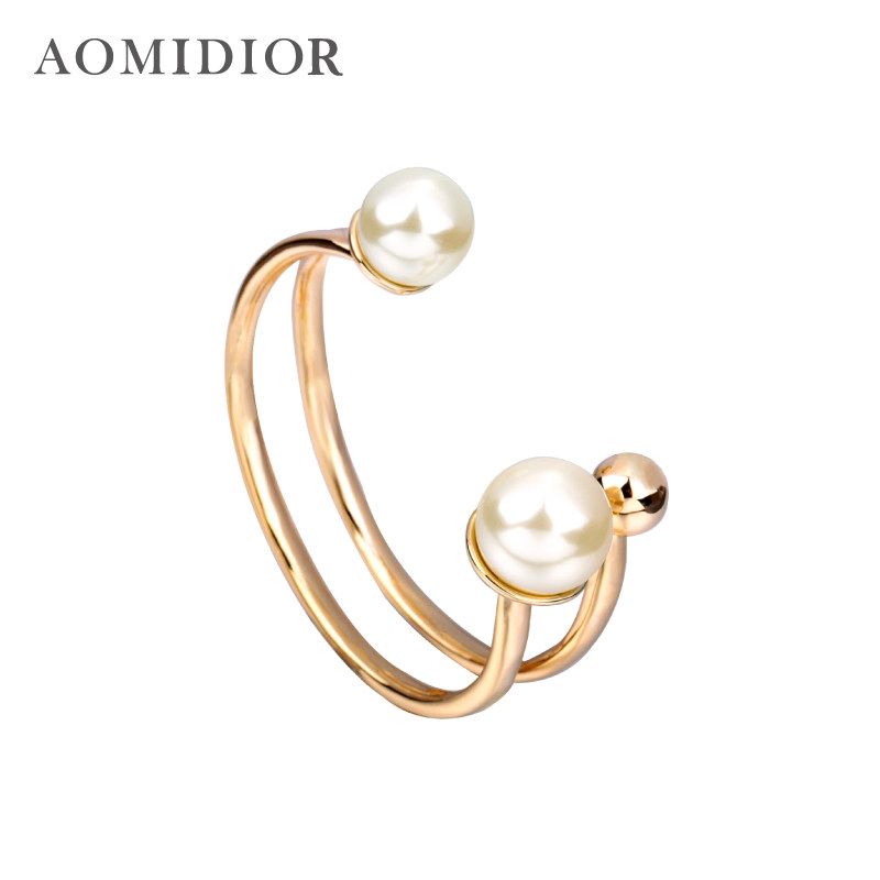 奥米迪奥开口手镯手环女金简约个性时尚潮人同款纯银韩版新款