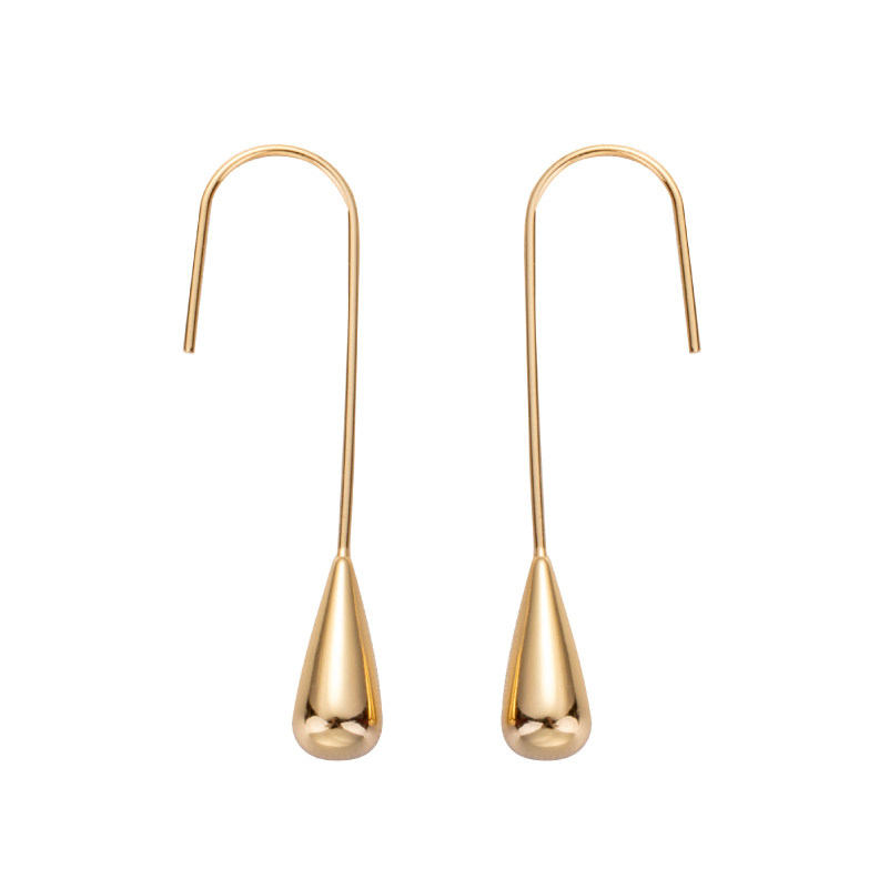 奥米迪奥耳环2021新潮日韩气质金属水滴耳坠耳饰显脸小耳钉耳线女