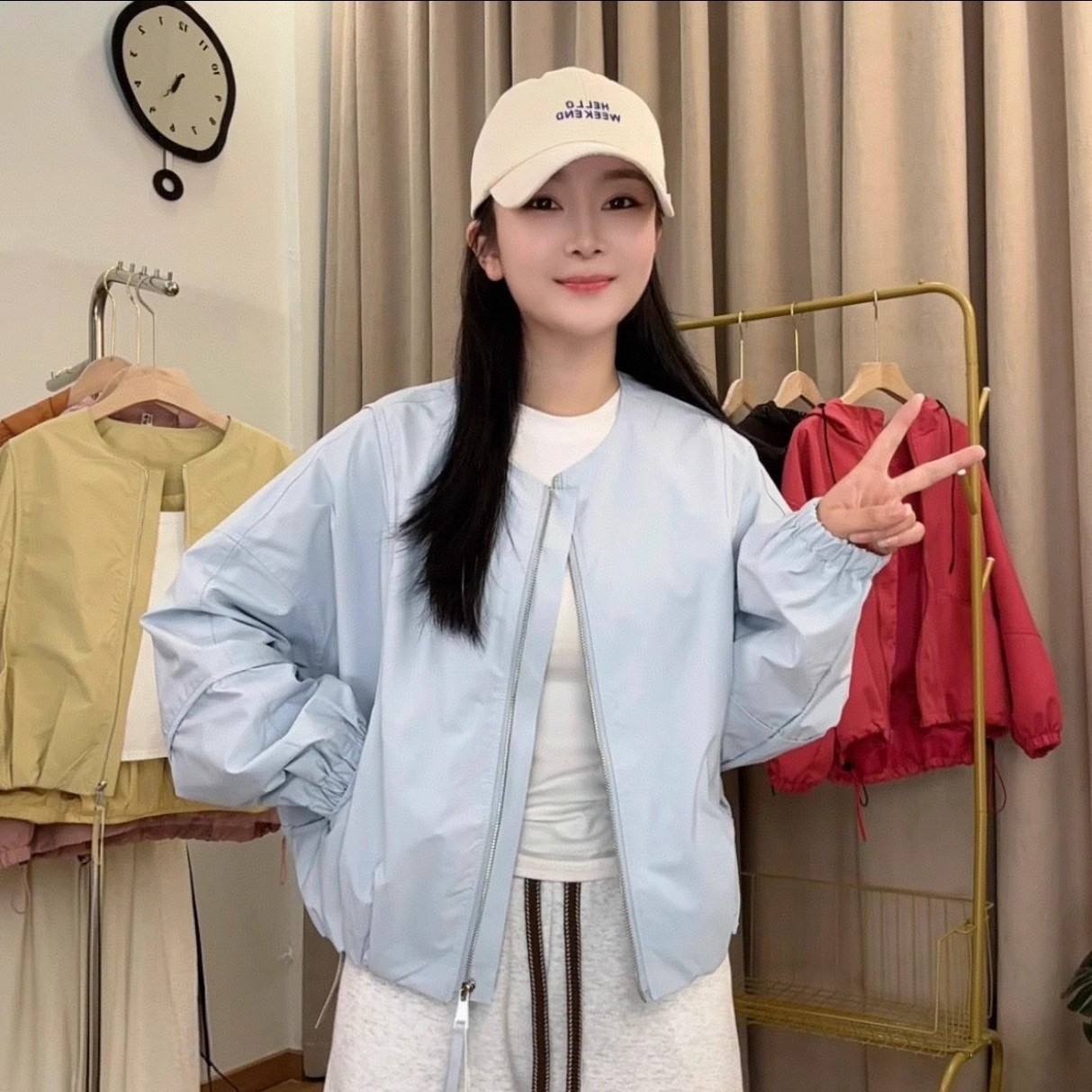 2026春新款短款夹克棒球服女外套图片