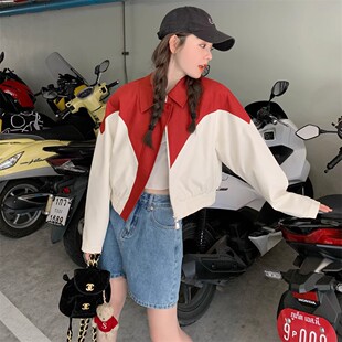 外套女款2025春新款休闲短款夹克棒球服韩版小个子女上衣时尚洋气