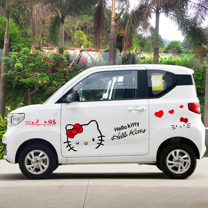 宏光迷你EV卡通车贴个性创意拉花五菱mini ev可爱动漫改装饰贴纸