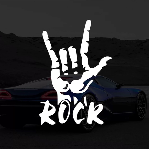 摇滚ROCK贴纸汽车身车窗挡风玻璃电动车个性创意音乐装饰贴纸