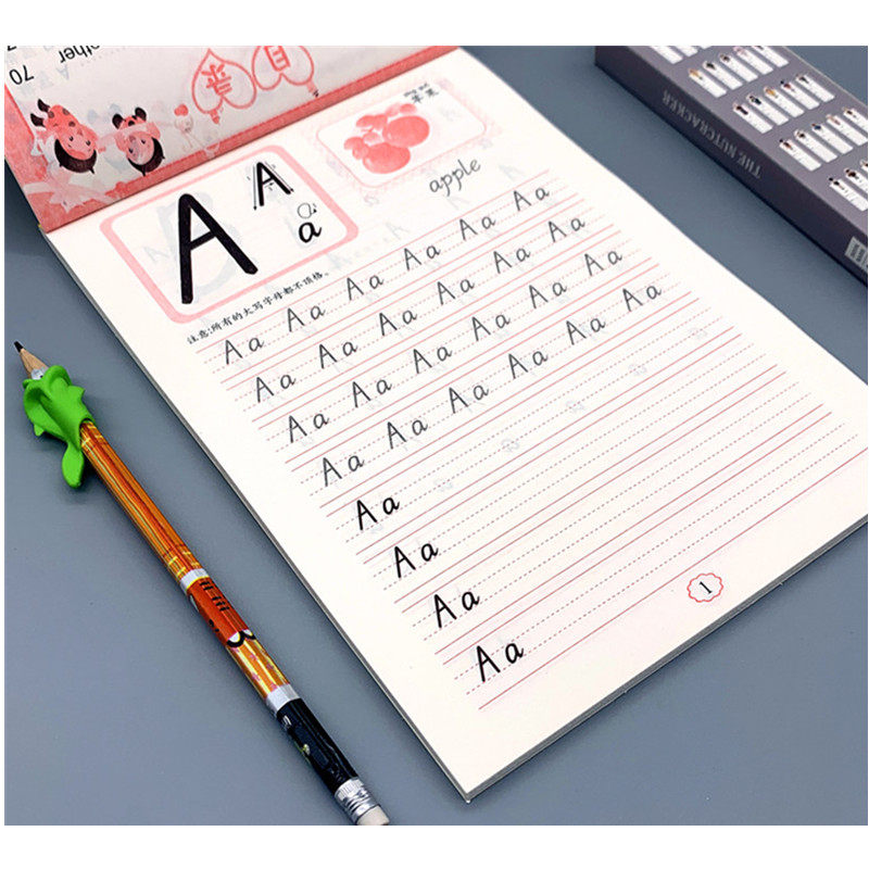 英语描红本26个字母单词 幼儿园大班一年级英文练习写字本字帖