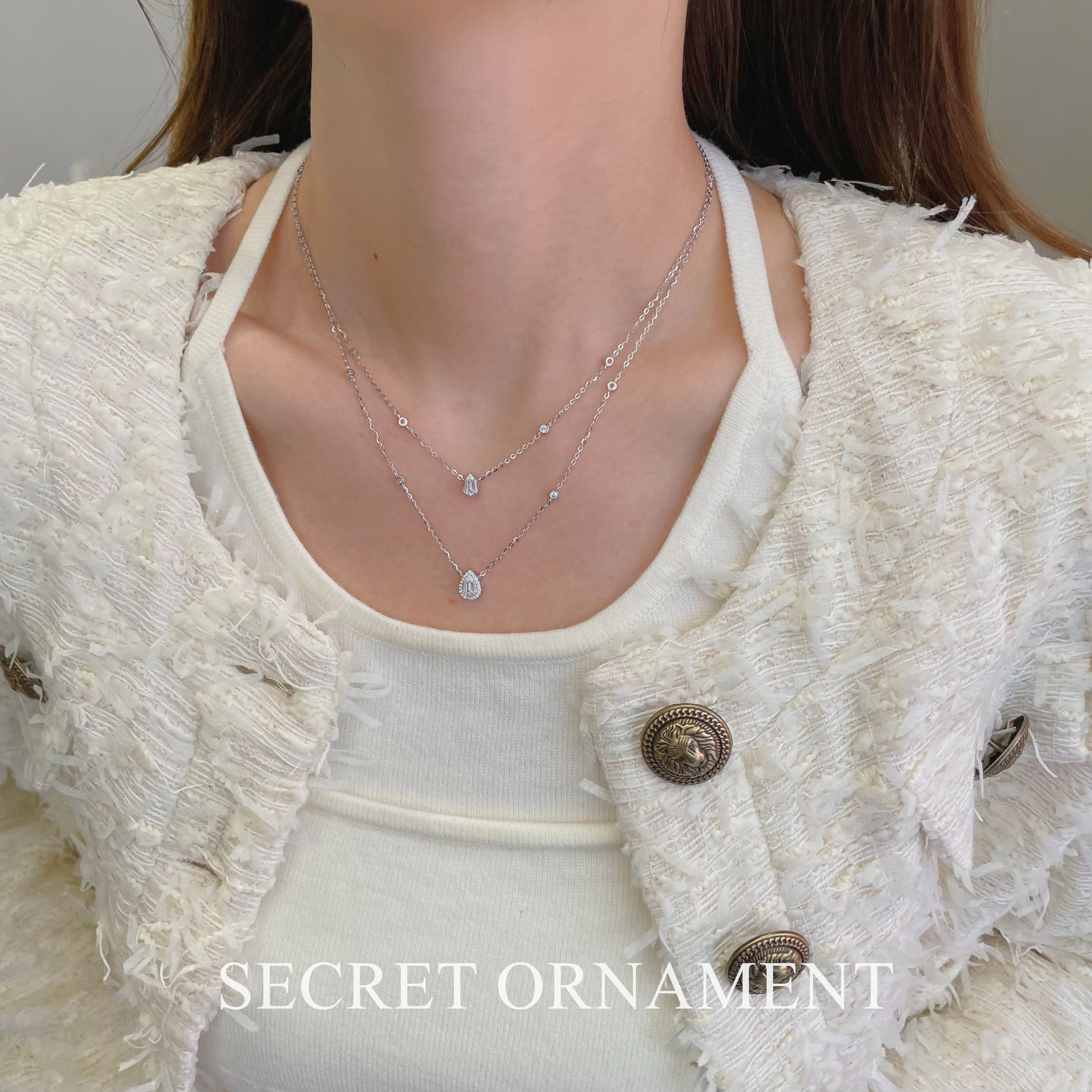 水滴之泪银项链小众纯银925