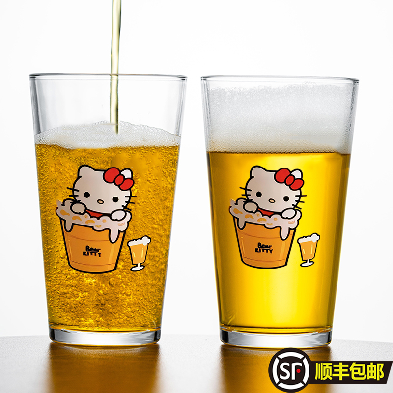 【beer kitty】精酿杯朝日啤酒杯日式水杯高颜值杯大容量商用