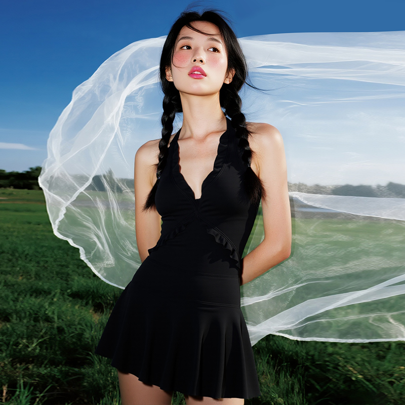 breezeholiday连体泳衣女2025新款遮肚子显瘦度假绝美纯欲游泳装