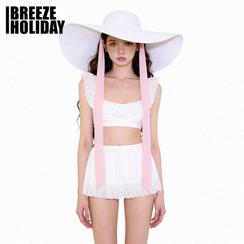 breezeholiday分体泳衣女两件套学生水上乐园度假温泉聚拢泳装