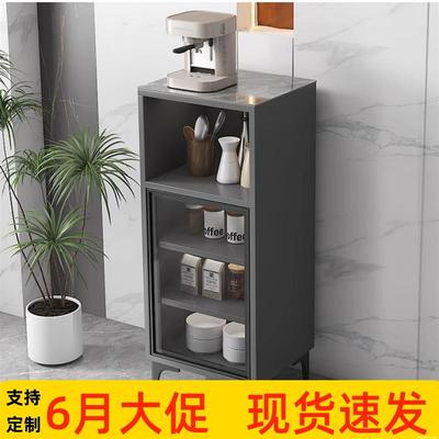 岩板茶水柜客厅厨房办公室茶吧机直饮机边柜咖啡机摆放台单门柜子