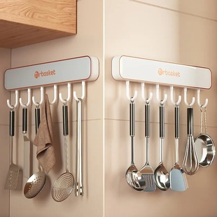 祝氏心宜背胶卡扣挂钩免打孔超强承重厨房挂钩卫生间浴室联排挂钩