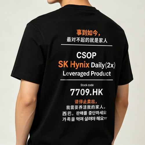 SK海力士7709股民双语求饶战袍2026新款周边纯棉印花男女T恤上衣