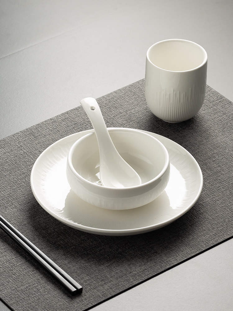 创意白色火锅桌四件套酒店餐具餐桌俱乐部自助餐高端陶瓷碗,餐饮具,碗,淘宝优惠券,粉丝福利购,淘宝优惠卷