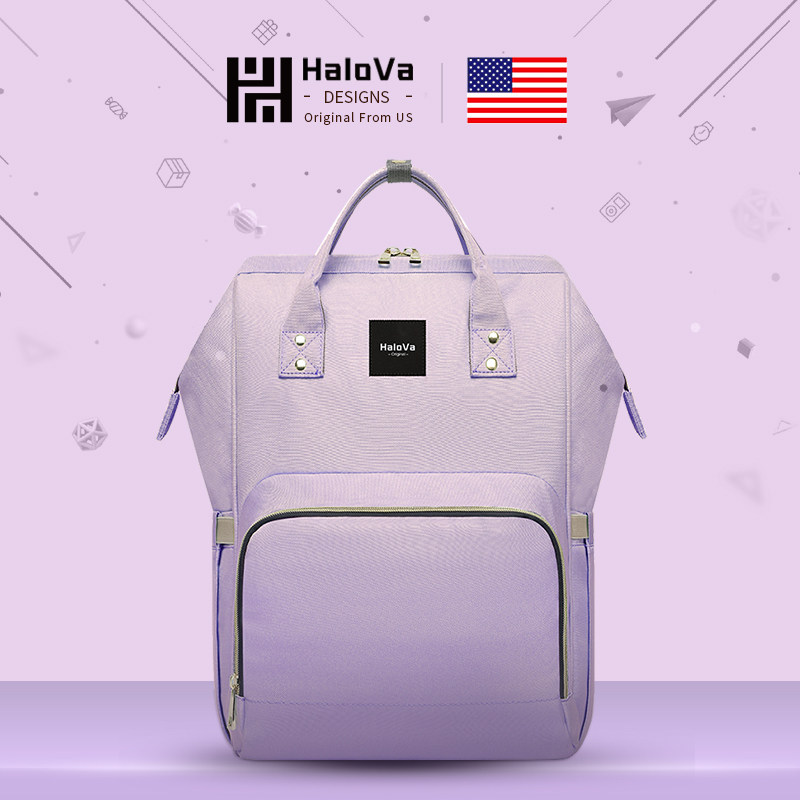 美国HaloVa妈咪包女2020新款双肩包多功能手提背包奶瓶外出母婴包