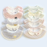 Детский хлопковый водонепроницаемый слюнявчик, демисезонный шарф для принцессы, нагрудник для новорожденных, увеличенная толщина