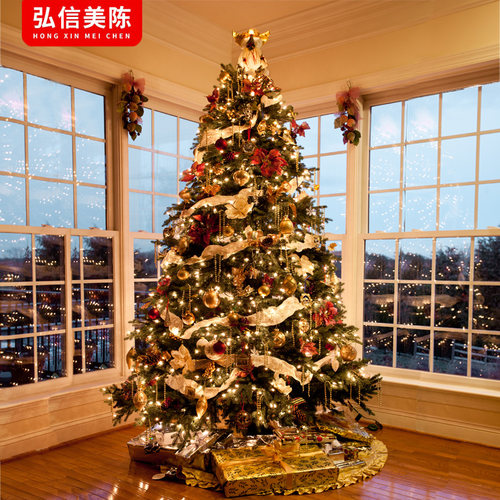 豪华加密圣诞树家用轻奢装饰摆件