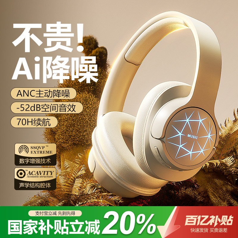 真降噪头戴丨主动降噪丨超舒适丨