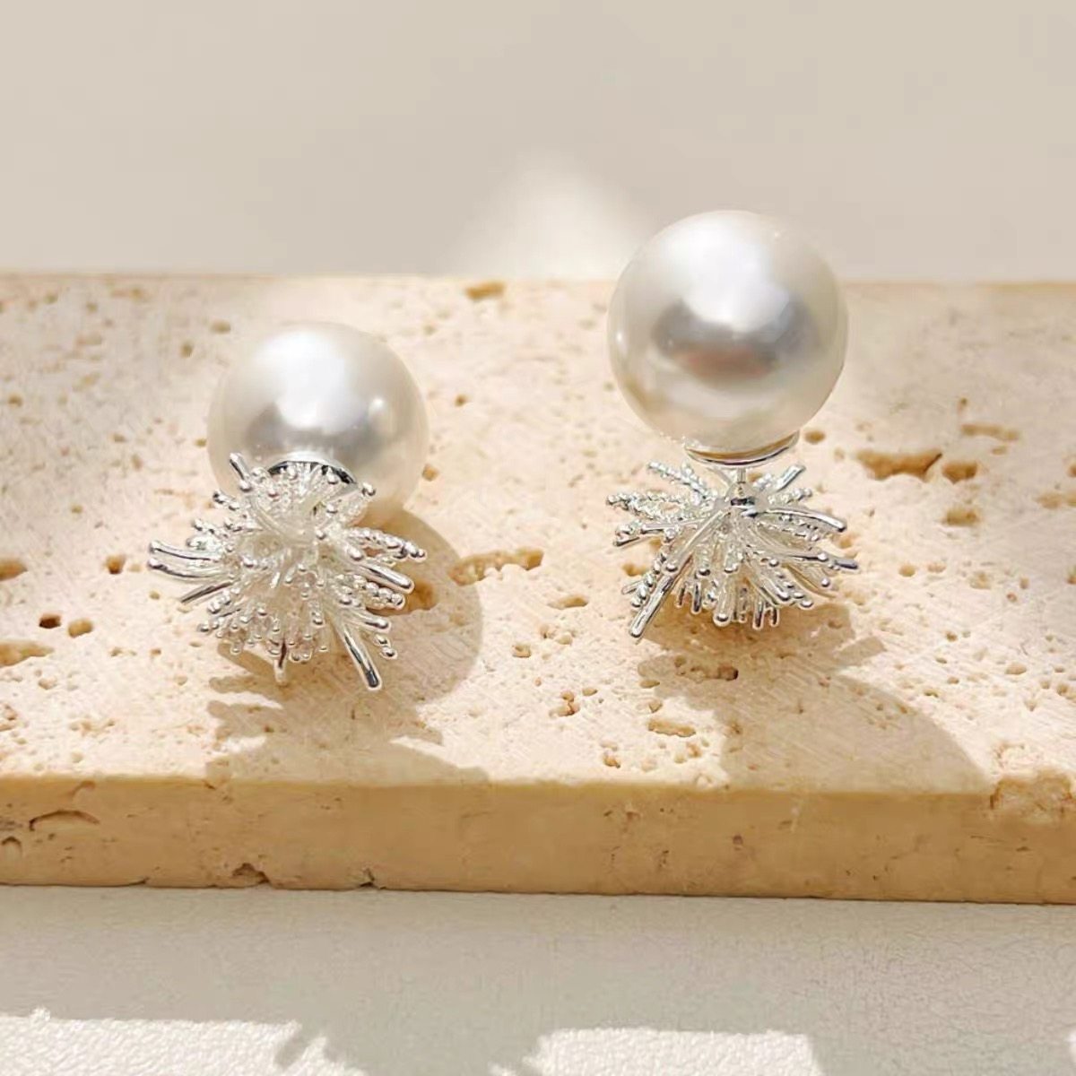 法式独特烟花锆石珍珠耳钉时尚气质设计感冷淡风耳坠耳环,饰品/流行首饰/时尚饰品新,耳环,淘宝优惠券,粉丝福利购,淘宝优惠卷