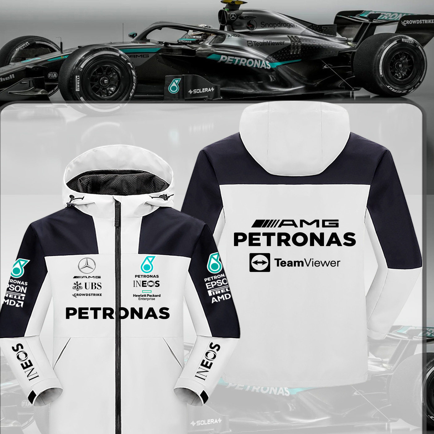 奔F1驰梅赛amg德斯车队经冲锋衣