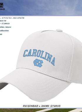 北卡罗来纳洲大学NCSU校徽标志鸭舌帽夏季男士棉遮阳吸汗棒球帽子