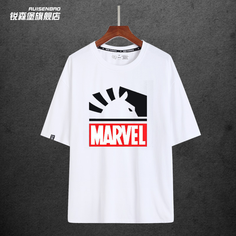 dota2李逵战队漫威联名liquid队服液体战夏男女纯棉袖T恤衫衣服