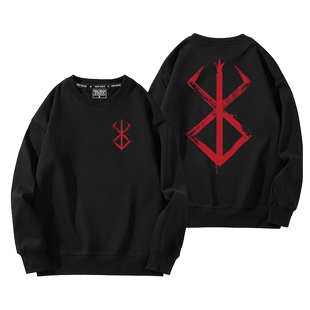 剑风传奇烙印战士标志格斯动漫画周边圆领卫衣青少年宽松加绒百搭