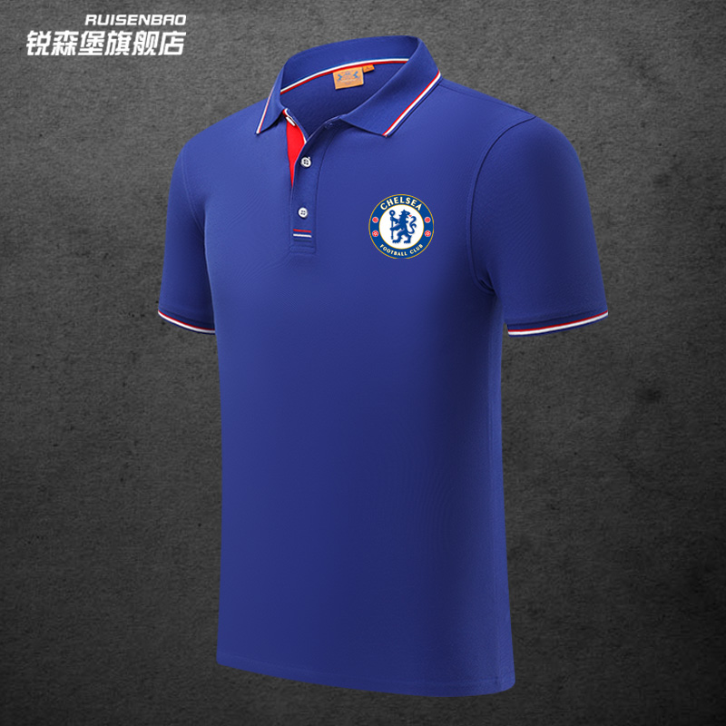 切尔西足球俱乐部运动训练队服阿扎尔同款球衣短袖男装T恤polo衫