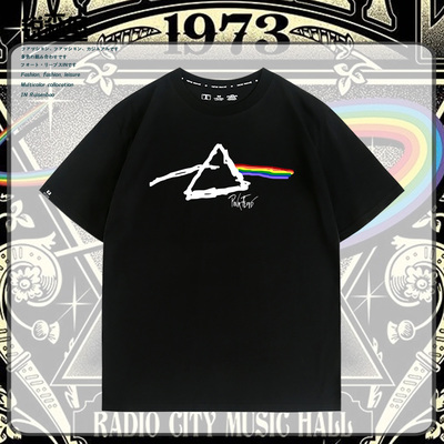 pinkfloyd平克弗洛伊德英国摇滚乐队月之暗面短袖周边T恤夏男百搭