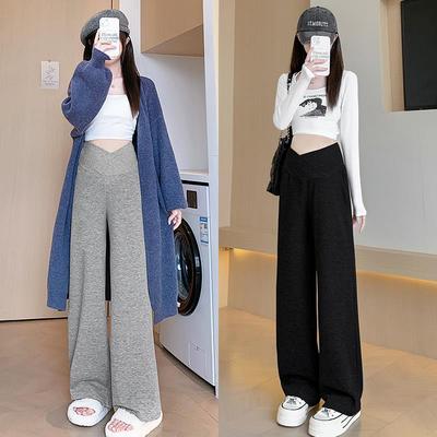 孕妇裤子春秋款外穿阔腿