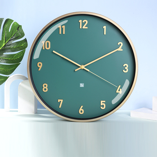 3D立体轻奢现代大气简约家用时钟静音挂墙钟表北欧挂钟客厅新中式