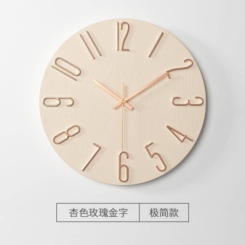精工2022网红餐厅装饰画家餐桌挂钟简约高级感番茄投影时钟科技感图片