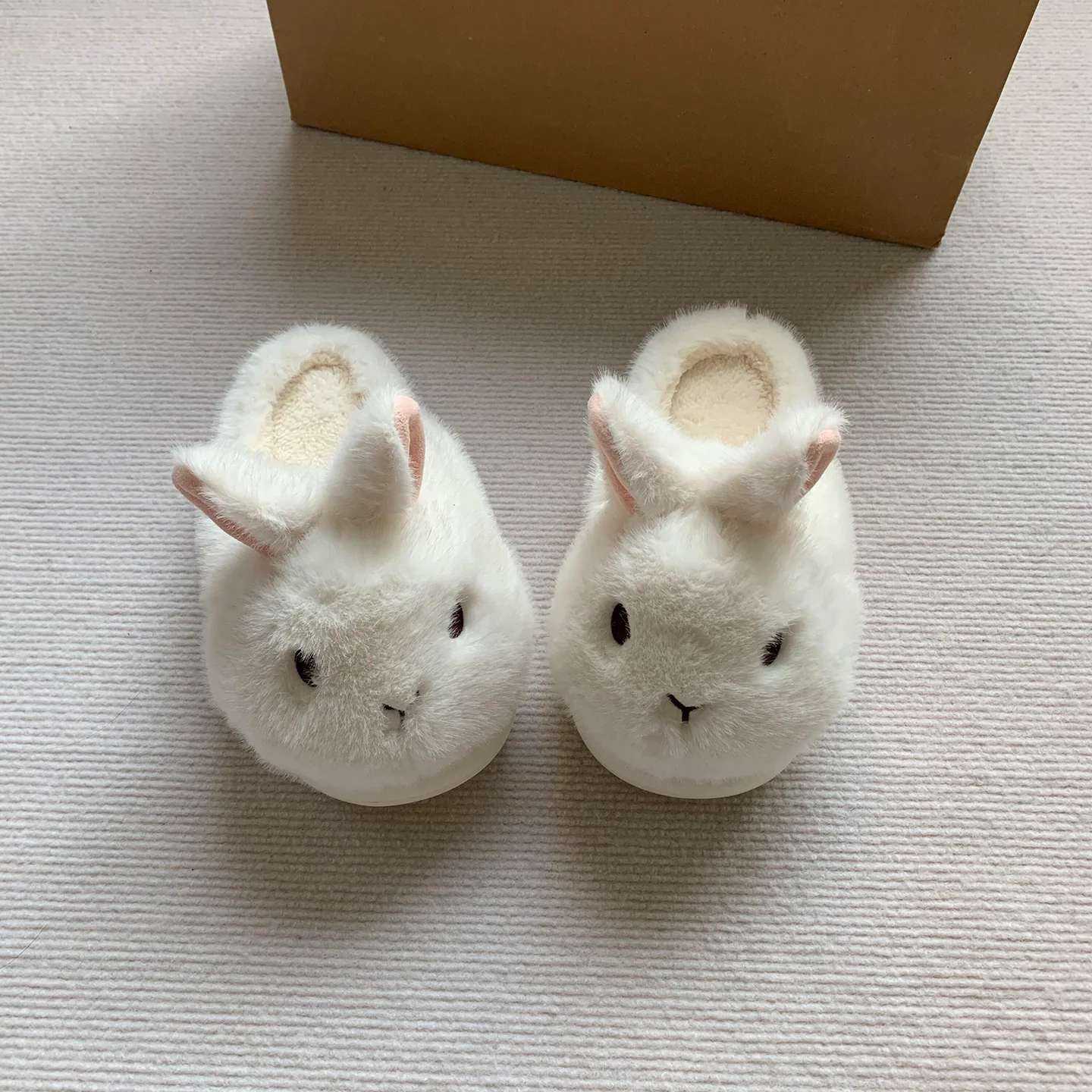 奶团小兔增高棉拖鞋冬季