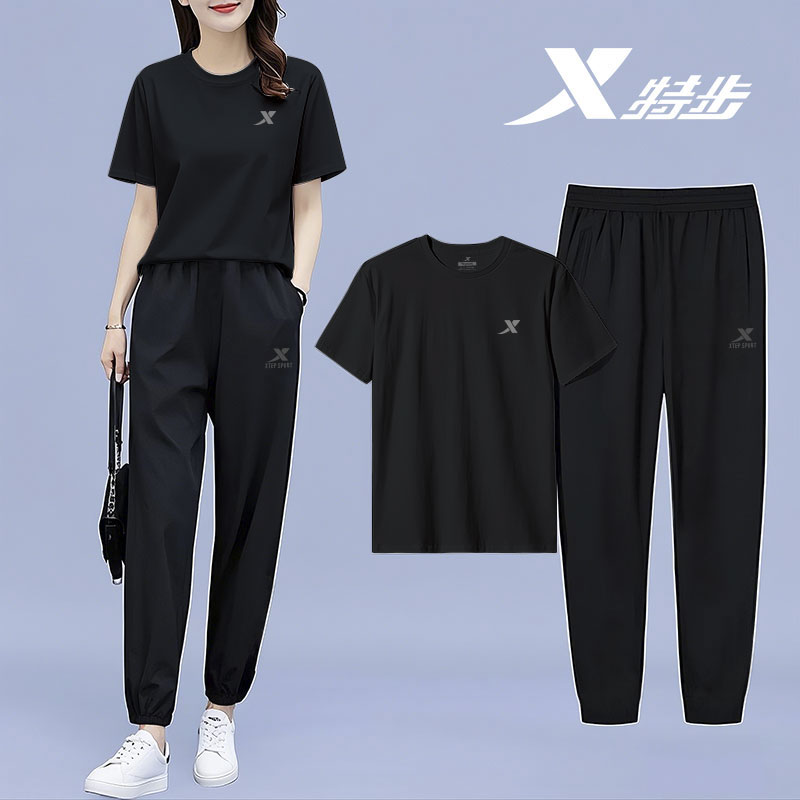 特步夏季运动套装女两件套