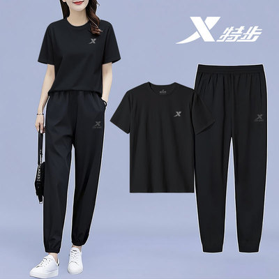 特步夏季运动套装女两件套