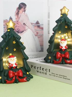 圣诞树小夜灯麋鹿圣诞老人创意房间餐厅装饰品摆件儿童圣诞节礼物