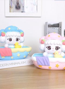 网红线条狗存钱罐桌面摆件女生创意儿童储蓄罐摔不坏生日礼品厂家