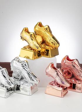 金靴奖足球射手奖杯树脂电镀金银铜 工艺摆件球迷用品世界杯球赛