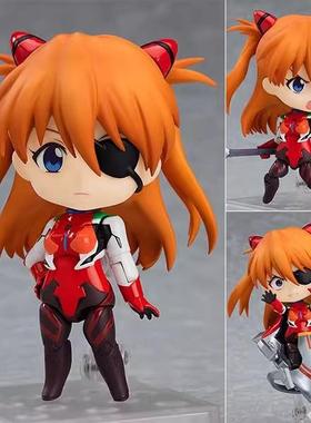 新剧场版Q版粘土人1431 式波 明日香 兰格雷 作战服 可动人偶手办