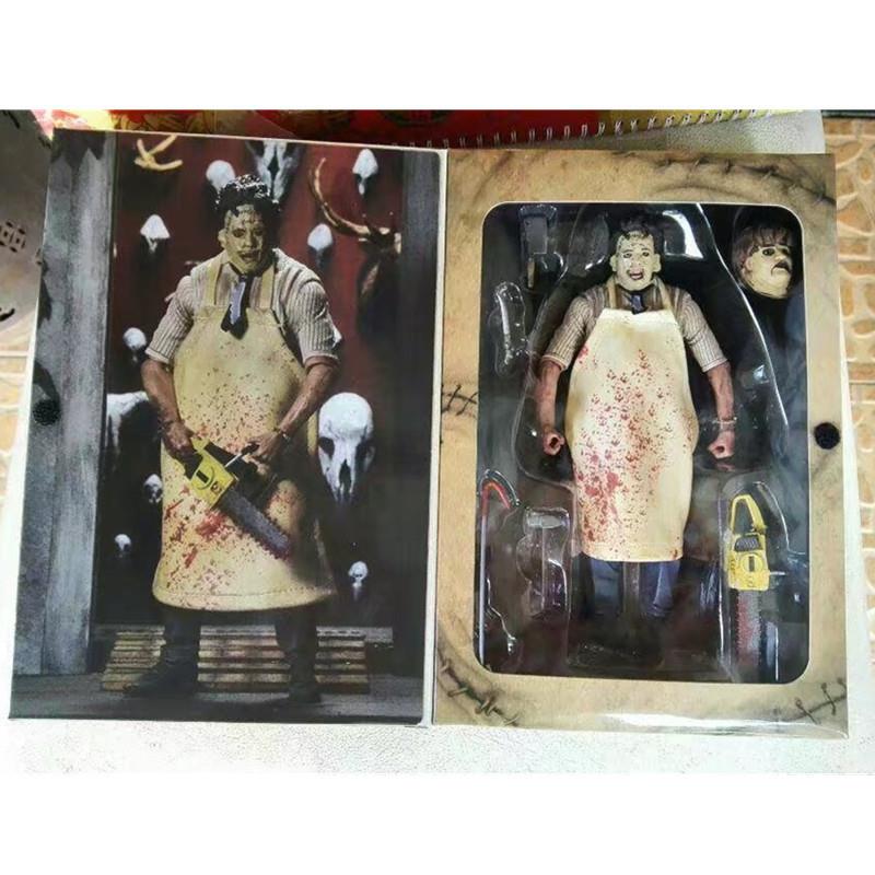 德州电锯杀人狂皮脸 40周年版 惊魂 可动人偶手办收藏模型摆件