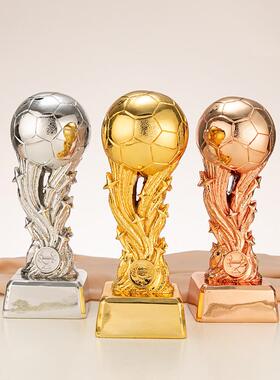 世界杯足球比赛颁奖冠亚季奖杯 电镀树脂金银铜色学校运动会礼品