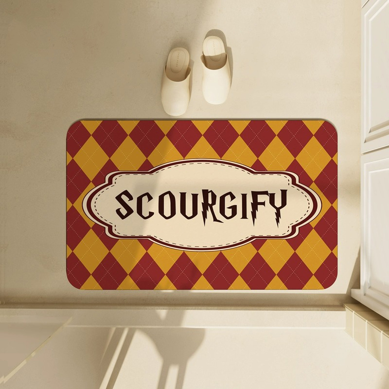 创意文字哈利波特浴室吸水地垫复古淋浴房卫生间地毯速干防滑脚垫