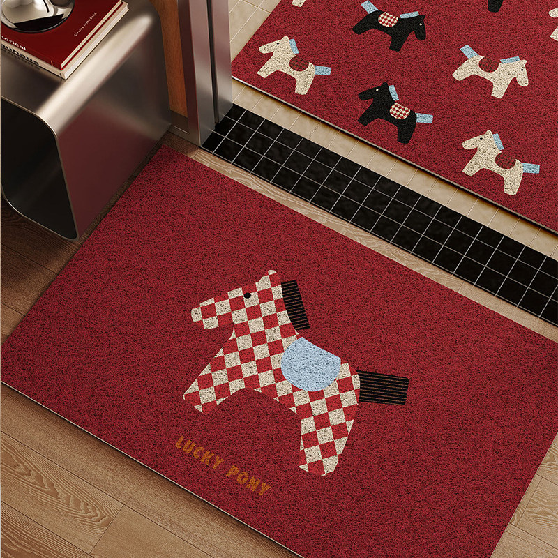 马来有福入户门地垫新年红色进门口丝圈脚垫可裁剪马年地毯防滑垫,居家布艺,入户地垫,淘宝优惠券,粉丝福利购,淘宝优惠卷