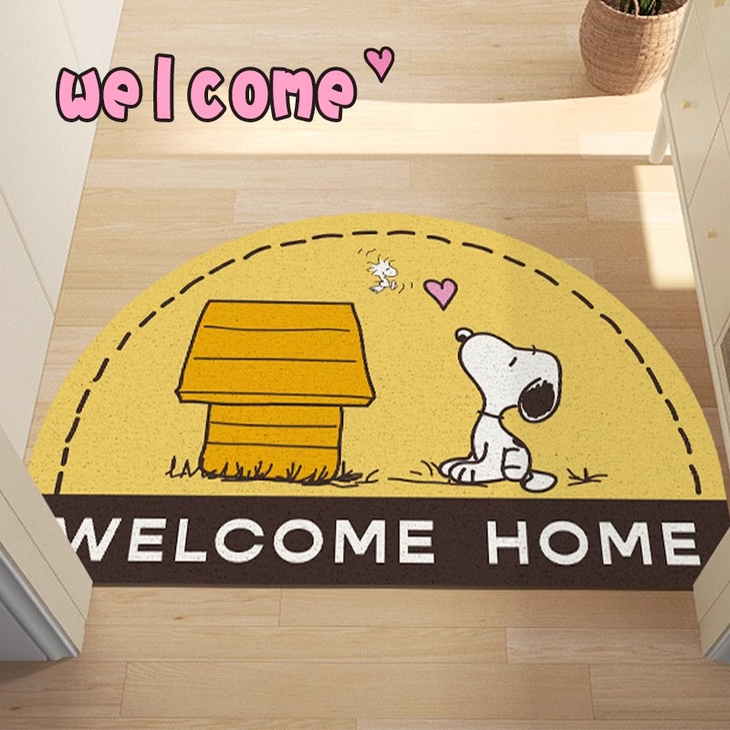 卡通趣味史努比入户门地垫丝圈家用脚垫玄关大门口丝圈进门垫