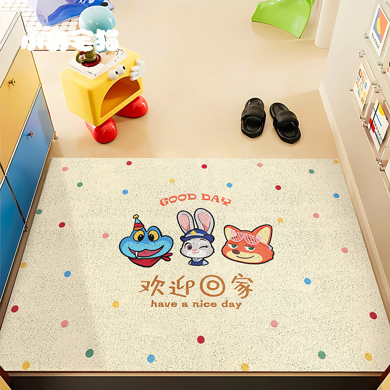 疯狂动物城进门地垫入户门垫家用防滑丝圈垫玄关脚垫门口门外地毯,居家布艺,入户地垫,淘宝优惠券,粉丝福利购,淘宝优惠卷