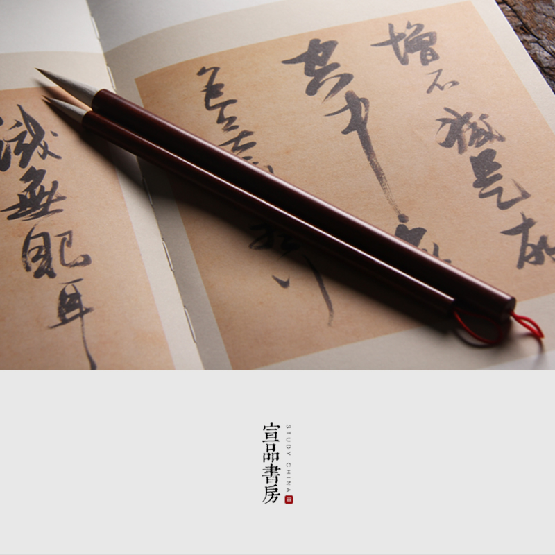 小楷笔初学者专用狼毫中号檀木