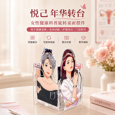 悦己年华转台女性健康科普旋转摆件医学宣教桌面教具护理培训展示