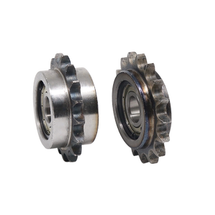 4分惰轮08B两边凸台单轴承双轴承卡簧涨紧轮/惰链轮13/15/17/19齿